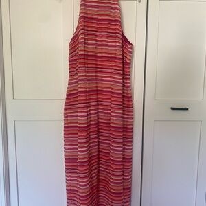 Striped Sleeveless Maxi Dress